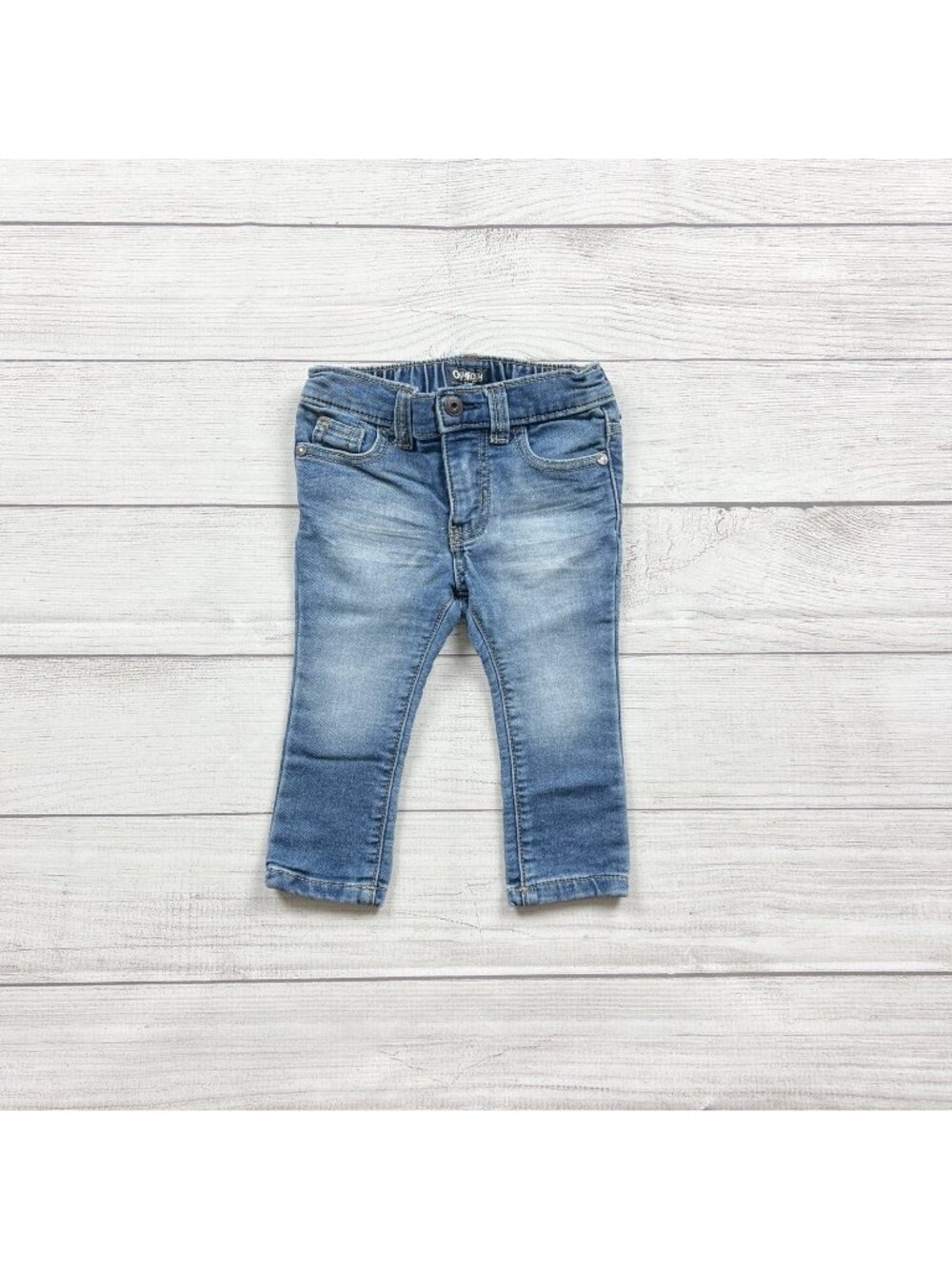 Oshkosh Bgosh Baby Boys Blue Stretch Pull On Denim Jeans 9–12 Months